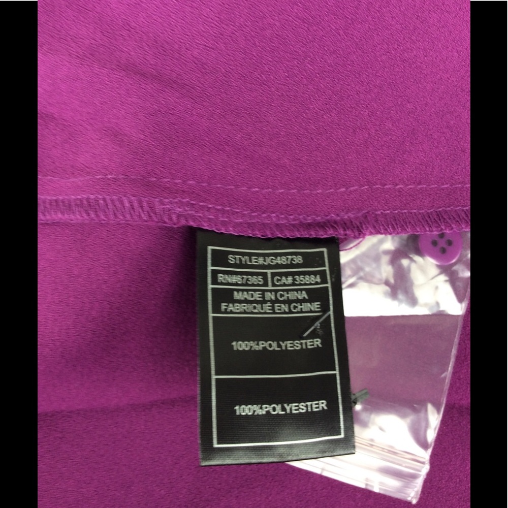 Jack by BB Dakota! Purple Button Down Tie Dress NWT! - Picture 7 of 7